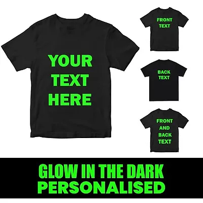 Buy Personalised Glow In The Dark Your Name T-shirt DJ Friends Halloween Party Gifts • 7.99£