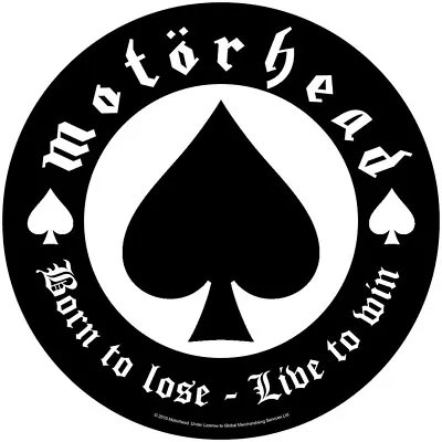 Buy MOTORHEAD BACK PATCH: BORN TO LOSE, LIVE TO WIN / ACE OF SPADES : Official Merch • 8.95£