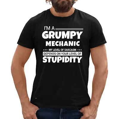 Buy Grumpy Mechanic Sarcastic Black T Shirt Job Gift • 16.99£