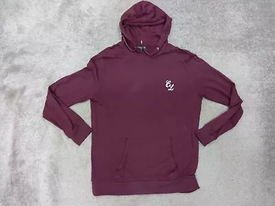 Buy CLOSURE L Womens Hoodie Extra Long Burgundy Poly Cotton Uk Adult Size Large • 3.99£