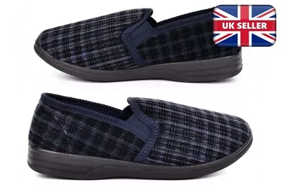 Buy Mens Carpet Slippers Mens Slip On Slippers Mens Slippers Extra Large Sizes 13/14 • 12.94£