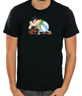 Buy Asterix & Obelix Funny Characters Short Sleeve  White T Shirt Men F066 • 9.51£