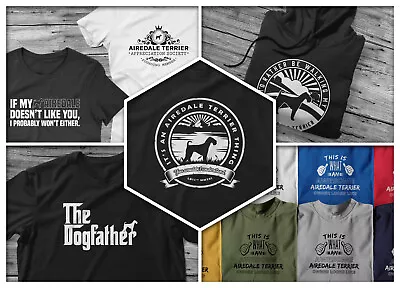 Buy Airedale Terrier T Shirt Hoodie Dog Walking Owner Gift B2G1F! • 16£