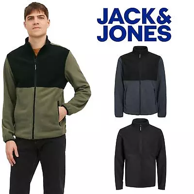 Buy Jack & Jones Men's Fleece Jacket 100% Polyester Long Sleeve Winter Coats S To XL • 24.99£