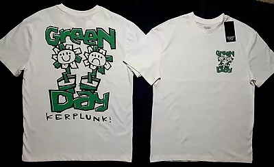 Buy GREEN DAY KERPLUNK T-SHIRT WHITE 100% COTTON New Tag PRIMARK LICENSED Size XL • 19.99£