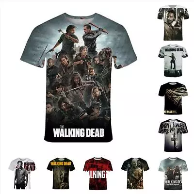 Buy The Walking Dead 3D Printed T Shirt Short Sleeved Shirt Sweat Absorbing Tee Tops • 13.19£