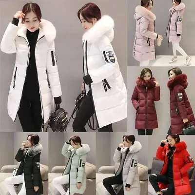 Buy Womens Winter Hooded Parka Jackets Outerwear Ladies Winter Chunky Puffer Coat UK • 24.95£