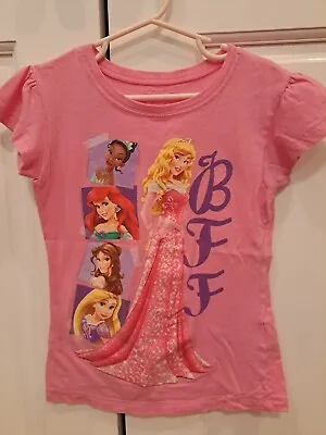 Buy Disney Princesses Girl's Tshirt EUC Size 5 • 4.78£