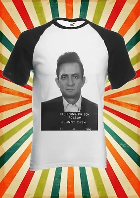 Buy Johnny Cash California Prison Men Women Long Short Sleeve Baseball T Shirt 2039 • 9.95£