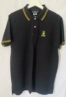 Buy Psycho Bunny Polo T Shirt Mens L Black Casual Short Sleeve Cotton VGC • 21.99£