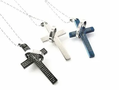 Buy Stainless Steel Lords Prayer Necklace Spanish Boho Jewellery Perfect Gift A051 • 5.45£