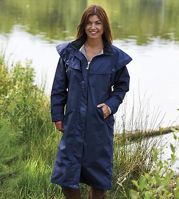 Buy Ladies Womens Champion Sandringham Long Casual 100% Waterproof Drape Jacket Coat • 34.99£