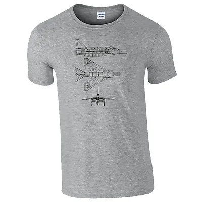 Buy Lightning Aircraft T-Shirt - BAC Electric Workshop Manual Stencil Plan Mens Top • 13.01£
