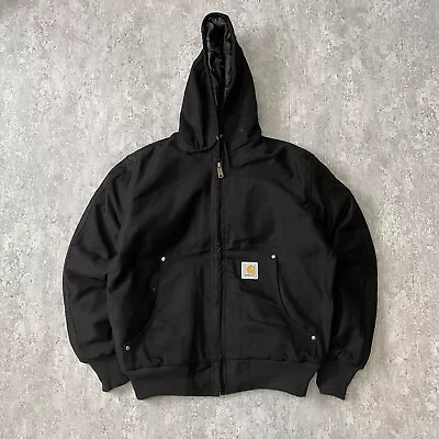 Buy Carhartt Reworked Jacket Medium Blacked Out Hooded • 39.99£