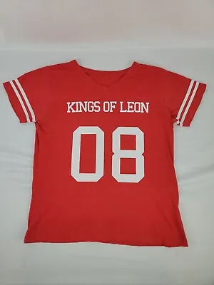 Buy Kings Of Leon Followill 08 Jersey Style Shirt Red Sz Large Women's 2018 Rock  • 42.63£