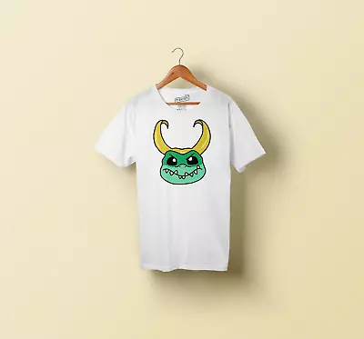 Buy Cute Loki Alligator Face T-Shirt Custom Made Black White Adults • 15.95£