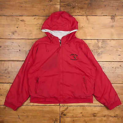 Buy Vintage College House Windbreaker Jacket XL Embroidered USA Made Red Zip • 34.99£