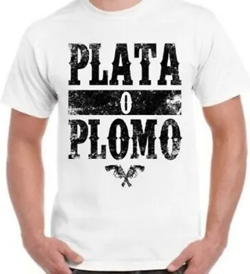 Buy Plata O Plomo T-Shirt Narcos Pablo Escobar Cool Gift Retro Netflix TV Cocaine   • 6.99£
