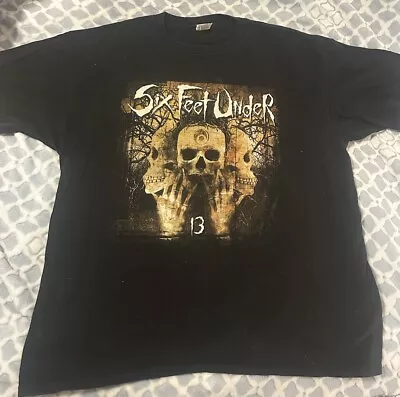 Buy Six Feet Under 13 Heavy Metal Concert Band T-Shirt Size 2XL Discontinued • 24.13£