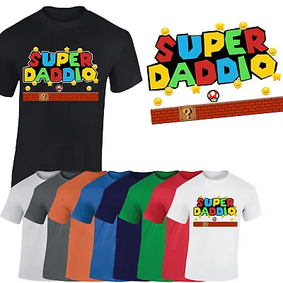 Buy Super Daddio Mens T-Shirt Game Fathers Day 2023 Novelty Dad Funny Gift Tshirt • 8.99£
