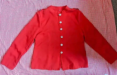 Buy Vintage Red Military Style Shirt / Jacket - Rockabilly, Retro, Rock'n'roll • 14.99£