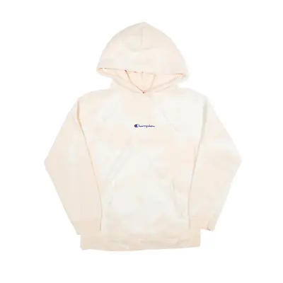 Buy CHAMPION Reverse Weave Mens Bleached Hoodie Pink Pullover S • 22.99£