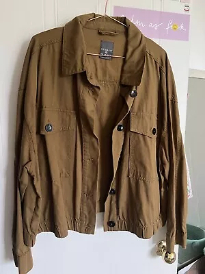 Buy Brown Tan Cargo Denim Style Jacket Size XL • 6£