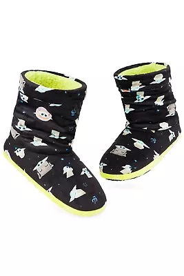 Buy Disney Womens The Mandalorian Baby Yoda Slipper Boots Shoes Home Lounge Footwear • 17.49£