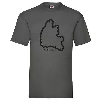 Buy Oxfordshire Map Outline T-Shirt Birthday Gift • 14.99£