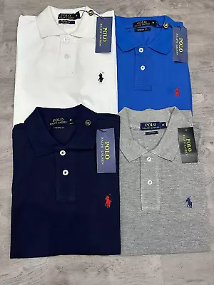 Buy Polo Ralph Lauren Mens Short Sleeve Polo T Shirt Top Birthday Gift SLIM FIT • 16.89£
