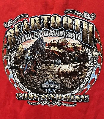 Buy Harley Davidson Women's Shirt Beartooth Cody Wyoming Size L • 20.84£