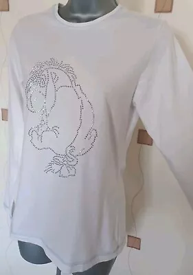 Buy Blouse Top T Shirt 16 44 Large L White Cotton Stretch Disney Eeyore  • 8.95£