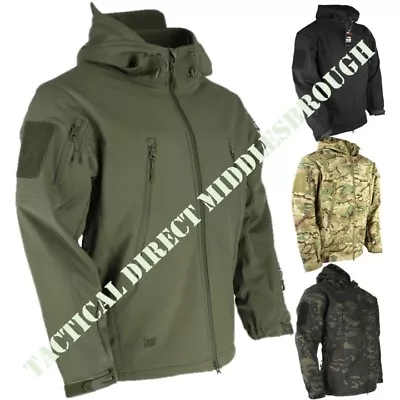 Buy Patriot Tactical Soft Shell Jacket Mens S-3xl Fleece Lined Coat Army Camo Black • 49.99£