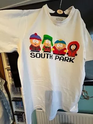 Buy South Park T Shirt Unisex Size S 100% Cotton White With Characters • 1.50£