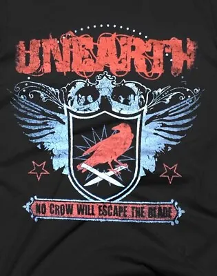 Buy Unearth No Crow Will Escape The Blade   Medium Black T-shirt   Print Both Sides • 12.64£