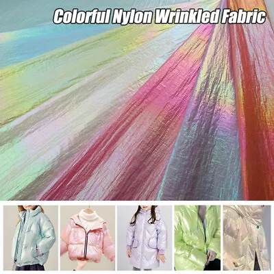 Buy 1M Gradient Reflective Fabric Colorful Down Jacket Material Fashion Clothing DIY • 9.37£