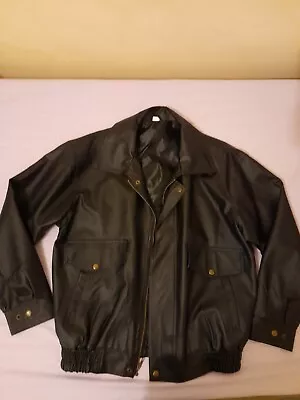 Buy Faux Leather Jacket | Zip Jacket | Mens | Black | Size Medium | Worn Once • 20£