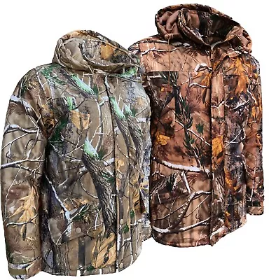 Buy Mens Jacket Padded Camouflage Jungle Hunting Hiking Fishing Army Hooded Outdoor • 25.19£