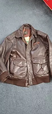 Buy AVIREX A-2  U.S ARMY AIRFORCE Leather Jacket UK SIZE MEDIUM EXCELLENT CONDITION  • 119.99£