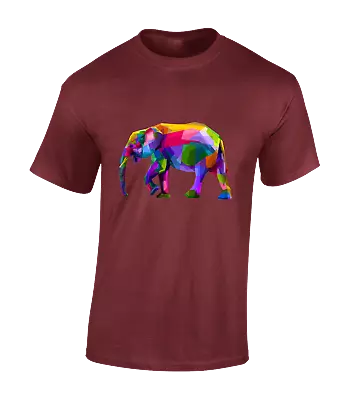 Buy Geometric Elephant Mens T Shirt Cool Animal Lover Nature Design Top Gift • 7.99£