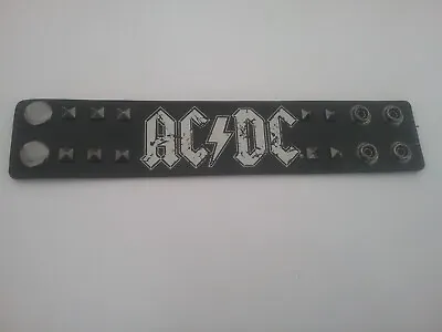 Buy AC/DC Logo Leather Wristband - Official Licensed Product - New • 8.99£
