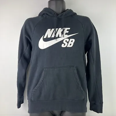 Buy Nike SB Icon Pullover Hoodie Mens XS Black/White 53/70 • 37.57£