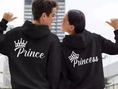 Buy Prince Princess Hoodie Couple Matching King Queen Wedding Hubby Wifey Xmas Gift • 19.99£