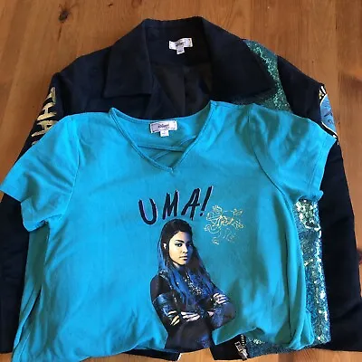 Buy Disney Descendants Uma T-Shirt & Jacket D-Signed Kids Large Black Coat & Teal • 15.37£