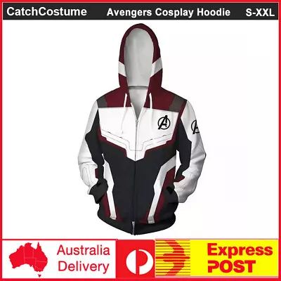 Buy Avengers Endgame Quantum Realm Zipper Sweatshirt Advanced Tech Cosplay Hoodie • 20.42£