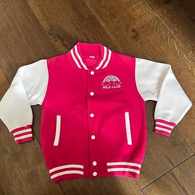 Buy Girls Pink/White Customised Varsity Jacket Age 7-8 • 4£