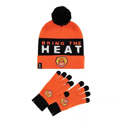 Buy POKEMON Charizard Bring The Heat Beanie & Knitted Gloves Giftset - Official New • 31.99£