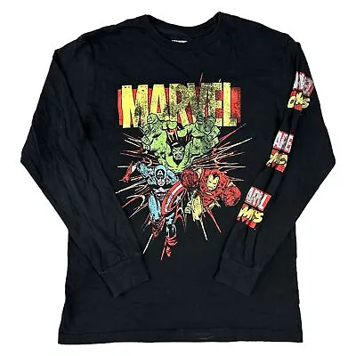 Buy Marvel Avengers T-Shirt Long Sleeve Graphic Print Black Mens Medium • 11.99£