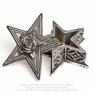 Buy Alchemy Pentagram Jewellery Box - Wicca Mystic Rose Witchcraft Magic Pagan • 22.99£