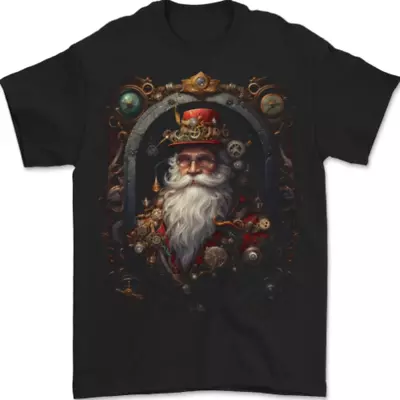 Buy Steampunk Santa Claus Xmas Christmas Mens T-Shirt 100% Cotton • 8.49£